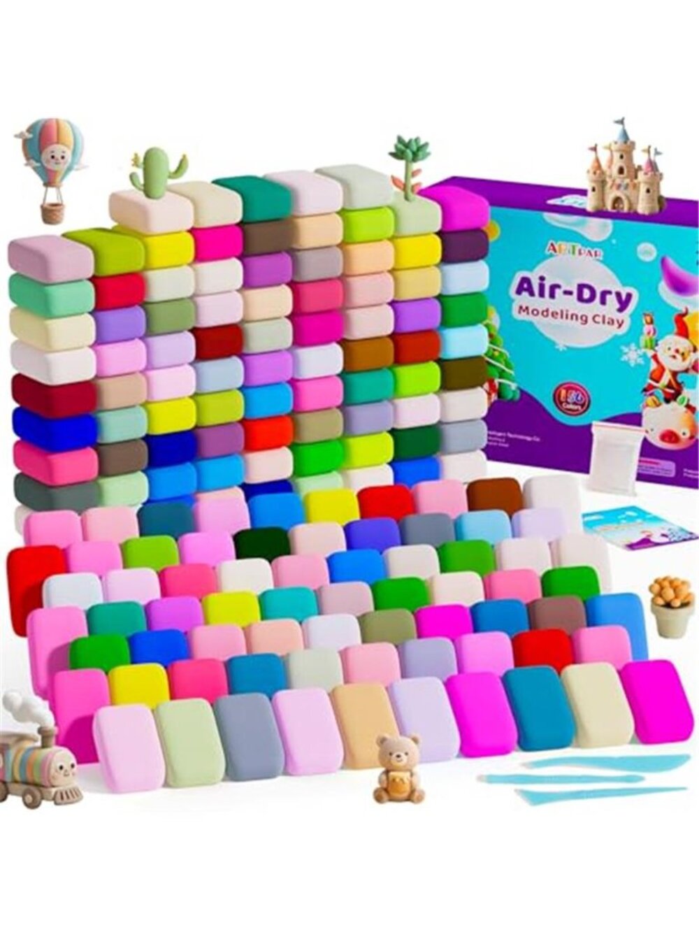 New Air Dry Clay 156 Colors,Modeling Magic Clay for Kids Bulk Kit
